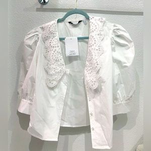 &other stories embroidered blouse with tag